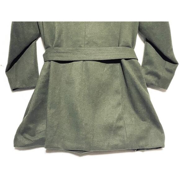 Ashley Stewart Belted Jacket Trench Coat Women's Size 22/24 Hunter Army Green - Picture 6 of 8